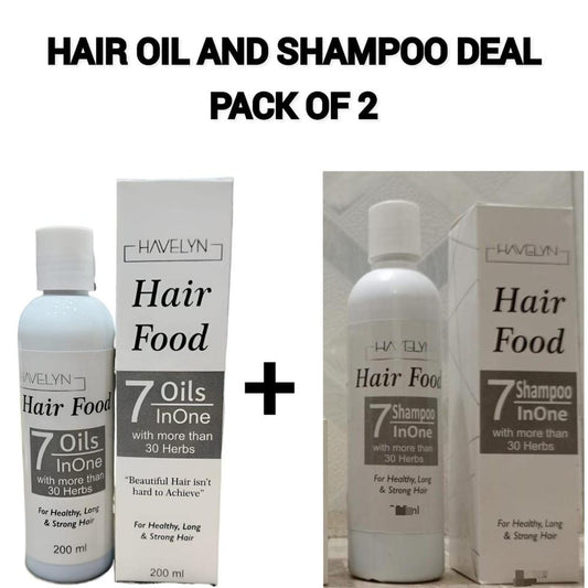 Buy 1 Get 1 Free Hair Food Shampoo + Hair Oil Pack Of 2 Items (Original)