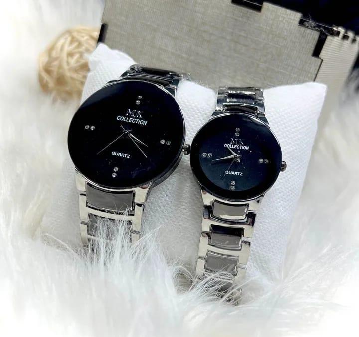 STYLISH UNISEX COUPLE WATCHES -SET OF 2 WITH QUARTZ MOVEMENT