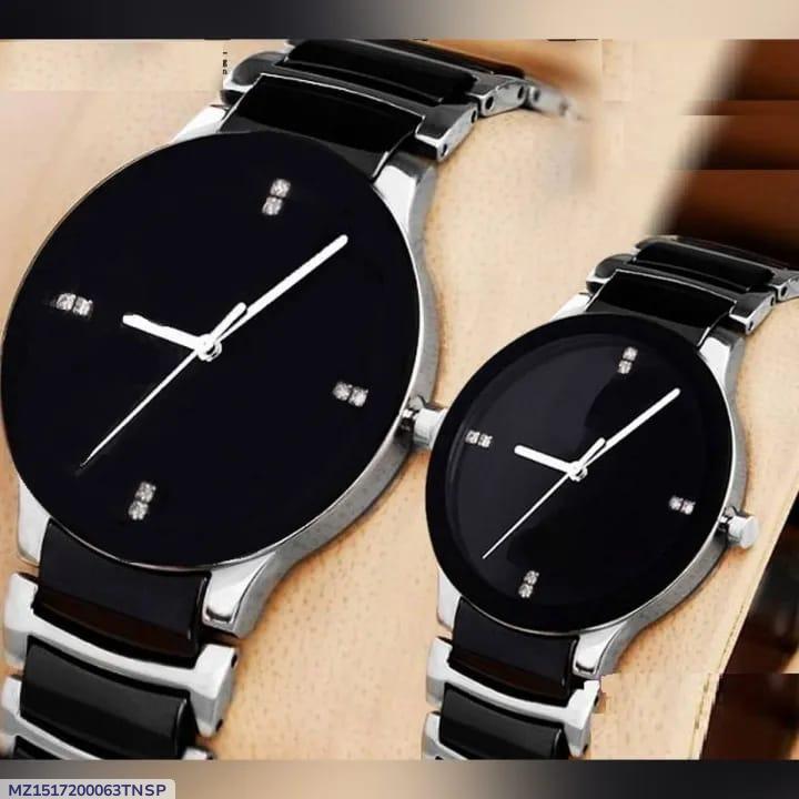STYLISH UNISEX COUPLE WATCHES -SET OF 2 WITH QUARTZ MOVEMENT